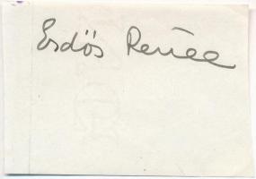 Erdős Renée (1879-1956) író, költő.
Aláírás kivágáson.