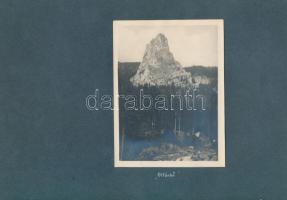 cca 1920 Erdély, 16 db feliratozott fotó egy tehetséges, utazó fotós hagyatékából, 8 db kartonra fel...