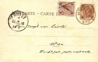 1898 Jubiläums-Karte, Kaiser Franz Josef / anniversary of reign, litho