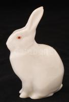 Herendi porcelán nyuszi, kézzel festett, nagyon apró kopásnyomokkal, m: 13,5 cm
