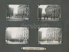 1932 Budapest, Szent István napi körmenet, az egyik felvételen Horthy Miklós látható az előtérben, c...