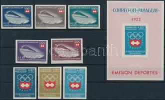 1963 Téli olimpia, Innsbruck vágott sor Mi 1257-1264 + blokk Mi 49