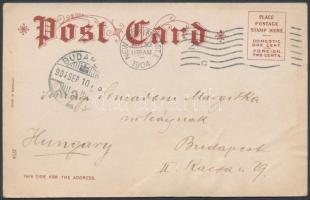 1904 Simonyi Semadam Sándor miniszterelnök saját kézzel írt képeslapja lányának, New Yorkból