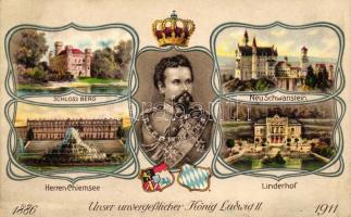 König Ludwig II; Schlossberg, Neuschwanstein, Herren-Chiemsee, Linderhof / King Ludwig of Bavaria, 25th anniversary of death