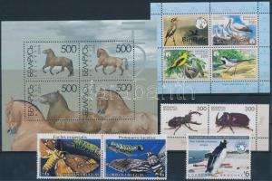 Állat motívum 1 önálló bélyeg, 2 klf pár, 2 klf blokk, Animals 1 stamp, 3 pairs, 2 blocks