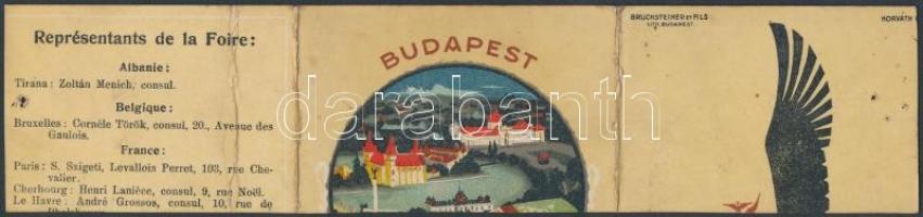 cca 1920 Budapesti latkép konzuli meghívó részeként. Litho kép Bruchsteiner és fiai intézetéből (tör...