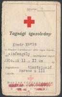 1941 Vöröskereszt bizonyítvány és későbbi igazolvány / Red Cross documents