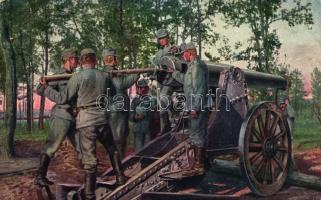 1916 Nehéz tüzérségi ágyú töltése Besszarábiában / Ladung eines schweren Geschützes in Bessarabien / K.u.K. artillery