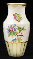 Herendi Viktória mintás porcelán váza, kézzel festett, jelzett, hibátlan, m: 20 cm