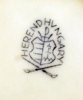 Herendi Viktória mintás porcelán váza, kézzel festett, jelzett, hibátlan, m: 20 cm