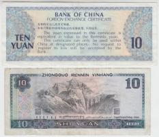 Kína 1980. 10Y + DN 10Y "Deviza tanúsítvány" T:II-,III
China 1980. 10 Yuan + ND 10 Yuan &q...