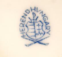 Herendi Viktória mintás porcelán váza, kézzel festett, jelzett, hibátlan, m: 20,5 cm