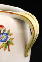 Herendi Viktória mintás porcelán váza, kézzel festett, jelzett, hibátlan, m: 20,5 cm