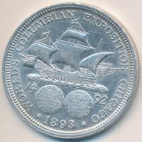 Amerikai Egyesült Államok 1893. 1/2$ Ag "Kolumbusz / Santa Maria" T:2- 
USA 1893. 1/2 Doll...