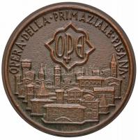 Olaszország 1973. "800 éves a Bonanno Pisano tornya" Br emlékérem. Szign.: M. Bertini (55m...