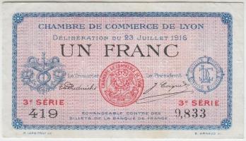 Franciaország / Lyon 1916. 1Fr T:III France / Lyon 1916. 1 Franc C:F