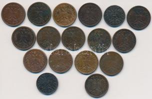 Ausztria 1893-1915. 2h Br/Fe (17x) T:vegyes
Austria 1893-1915. 2 Heller Br/Fe (17x) C:mixed