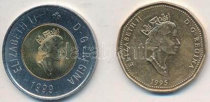 Kanada 1995. 1$ "Ottawa Békefenntartó emlékmű" + 1999. 2$ "Nunavut" T:2
Canada 1...