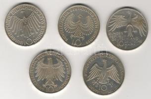 Németország 1972. 10M Ag "Olimpia" 5 klf motívum T:2