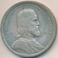 1938. 5P Ag "Szent István" T:2 patina Adamo P8.1