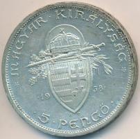 1938. 5P Ag "Szent István" T:2 enyhe felületi karc
Adamo P8.1