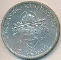 1938. 5P Ag "Szent István" T:2,2-
Adamo P8.1