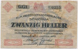 Somorja/hadifogolytábor 1916. 20f T:III