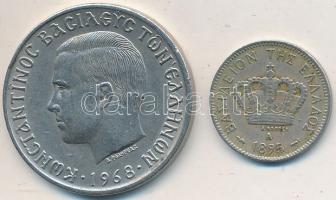 Görögország 1895A 10l Cu-Ni + 1968. 10D Cu-Ni T:2,2-
Greece 1895A 10 Lepta Cu-Ni + 1968. 10 Drachmai...