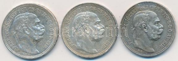 1915KB 1K Ag "Ferenc József" (3x) T:2