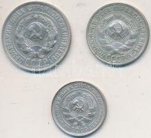 Szovjetunió 1930. 10k Ag + 15k Ag + 20k Ag T:2,2-
Soviet Union 1930. 10 Kopeks Ag + 15 Kopeks Ag + 2...
