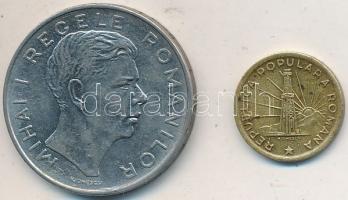 Románia 1943. 100L Ni borítású acél + 1949. 1L Cu-Ni-Zn T:2-
Romania 1943. 100 Lei Ni clad Steel + 1...