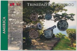 Trinidad és Tobago 2003-2005. 1c-50c (5xklf) fémpénz szettben T:2 Trinidad and Tobago 2003-2005. 1 Cent - 50 Cents (5xdiff) metal coins in set C:XF