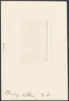 Fritz Kühn: Ex eroticis. Rézkarc, papír, jelzett, 6,5x4,5 cm