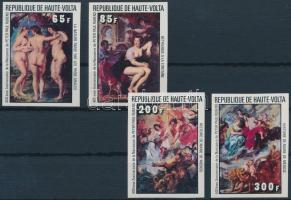 Nude paintings imperf. stamps Aktfestmény vágott értékek