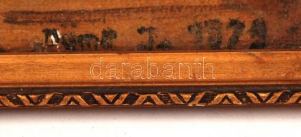 Döme jelzéssel: Kisgyerek portréja, olaj, fa, keretben, 40,5×27,5 cm