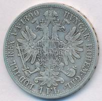 Ausztria 1890. 1Fl Ag "Ferenc József" T:2,2- patina Austria 1890. 1 Florin Ag "Franz Joseph" C:XF,VF patina