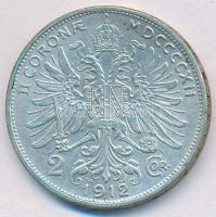 Ausztria 1912. 2K Ag "Ferenc József" T:2,2- Austria 1912. 2 Corona Ag "Franz Joseph" C:XF,VF