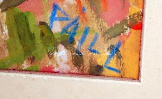 Páll jelzéssel: Női akt tárgyakkal, akvarell, papír, paszpartuban, üvegezett fa keretben, 27,5×19,5 ...