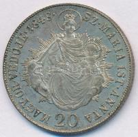 1848KB 20Kr Ag "V. Ferdinánd" T:2 kis patina Adamo B5