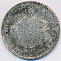 1848B 20Kr Ag "V. Ferdinánd" T:1-,2 patina