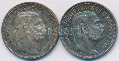 1914-1915KB 1K Ag "Ferenc József" (2x) T:2 patina