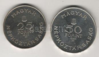 1961. 25Ft Ag + 50Ft Ag "Bartók" pár T:1