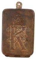 cca 1916 Ausztria fém katonai dögcédula tartó Károly császár korából / Austria military tag metal cover with Emperor Karl's insignia