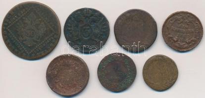 1761-1850. 7db-os krajcár tétel, közte sok jobb magyar verdejel T:2-,3,3-