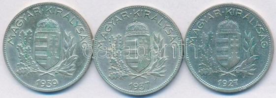 1927-1937. 1P Ag (3x) T:2