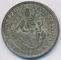1938. 2P Ag "Madonna" T:2,2- patina
Adamo P7