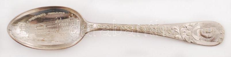 1893 A Chicagoi világkiállítás helyszíneit bemutató fém teáskanál szet. Feltehetően a Szandrik ezüst...