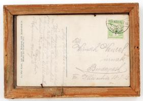 1913 Katonai csoportkép üvegezett keretben, fotólap, 9x13 cm /
1913 Military photo, 9x13 cm