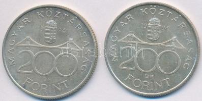 1994. 200Ft Ag "Deák" (2x) T:2,2-