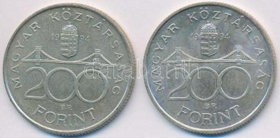 1994. 200Ft Ag "Deák" (2x) T:2,2-